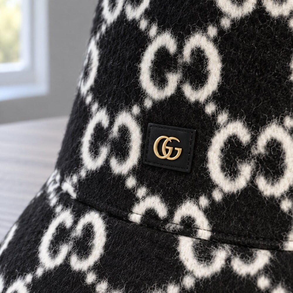 Gucci Black GG Bucket Hat - Picture 5 of 6